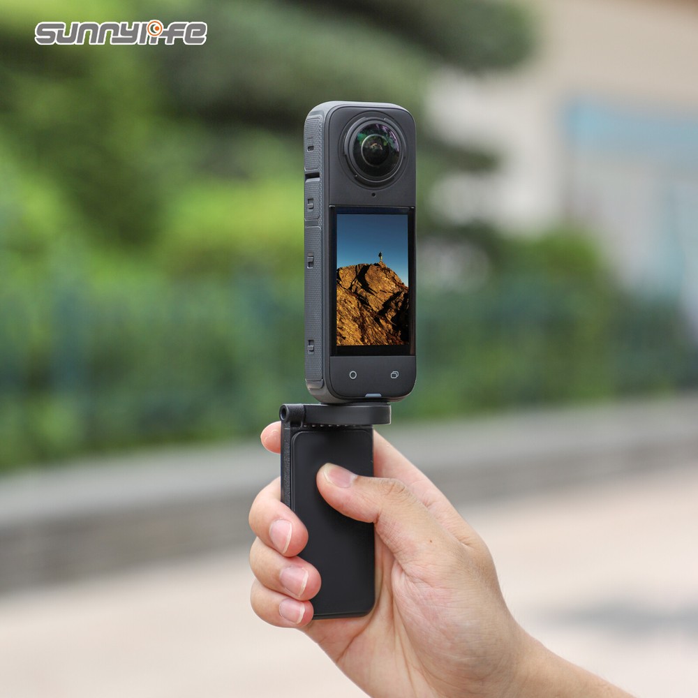 For Insta360 X4 Magnetic Adjustable Angle Base Camera Handle Scene Stand Black