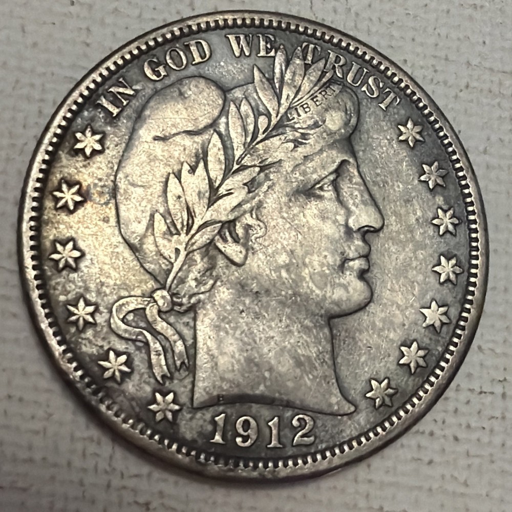 1912 BARBER HALF DOLLAR - XF DETAILS