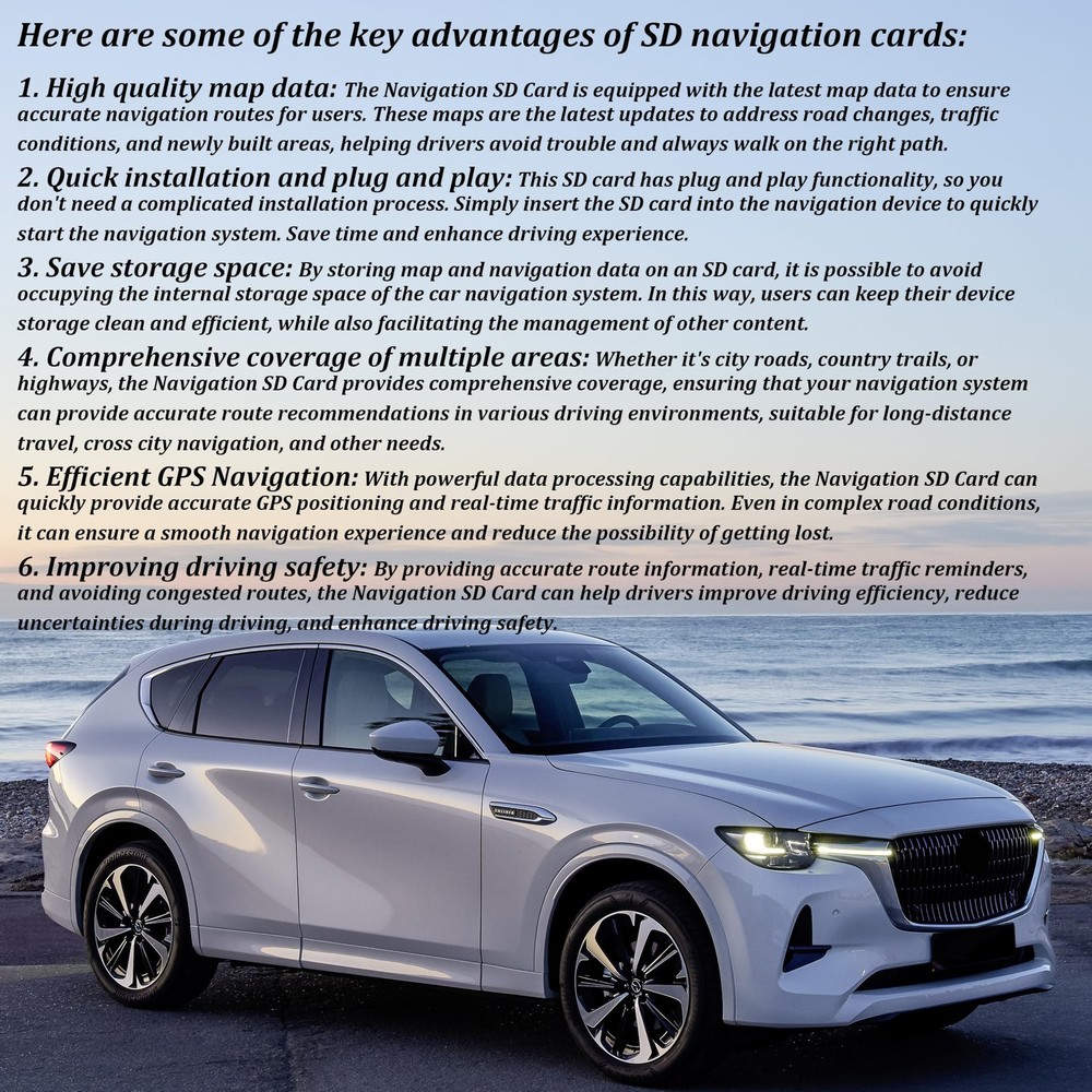 Upgraded KR9D66EZ1 Navigation SD Card with Latest Maps Version Compatible wit...