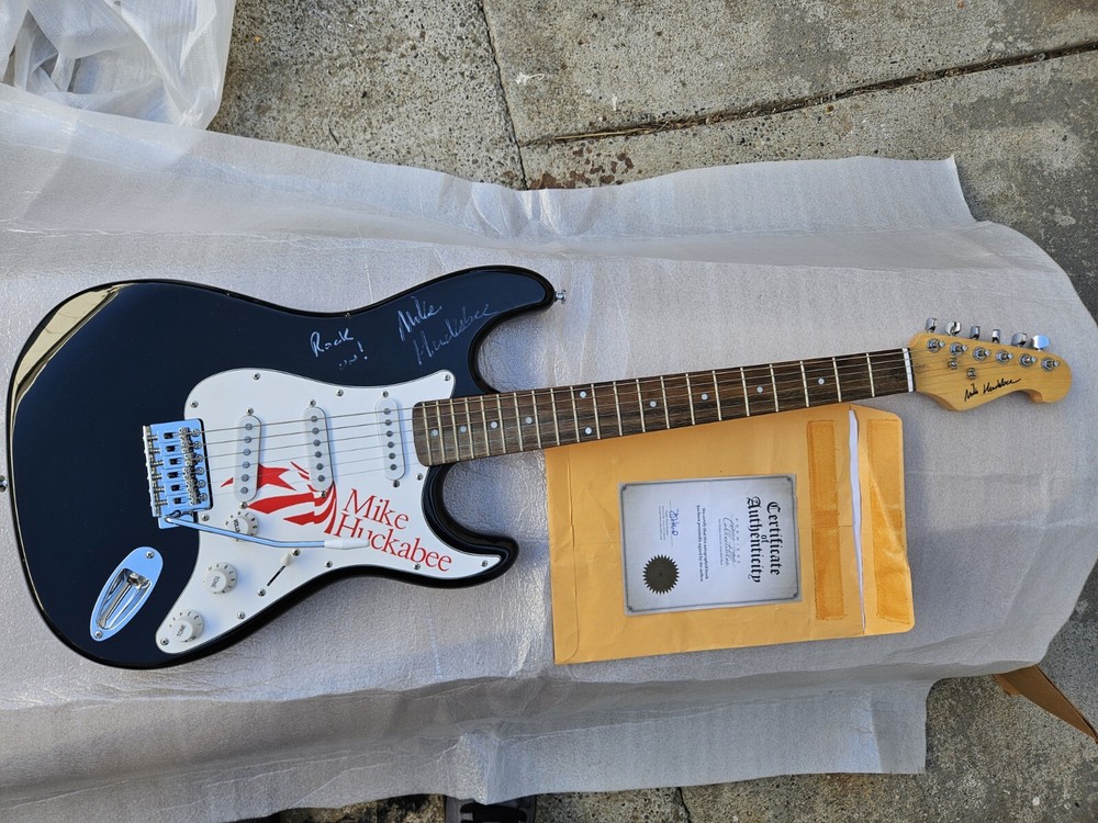 Mike Huckabee Signed Electric Guitar New