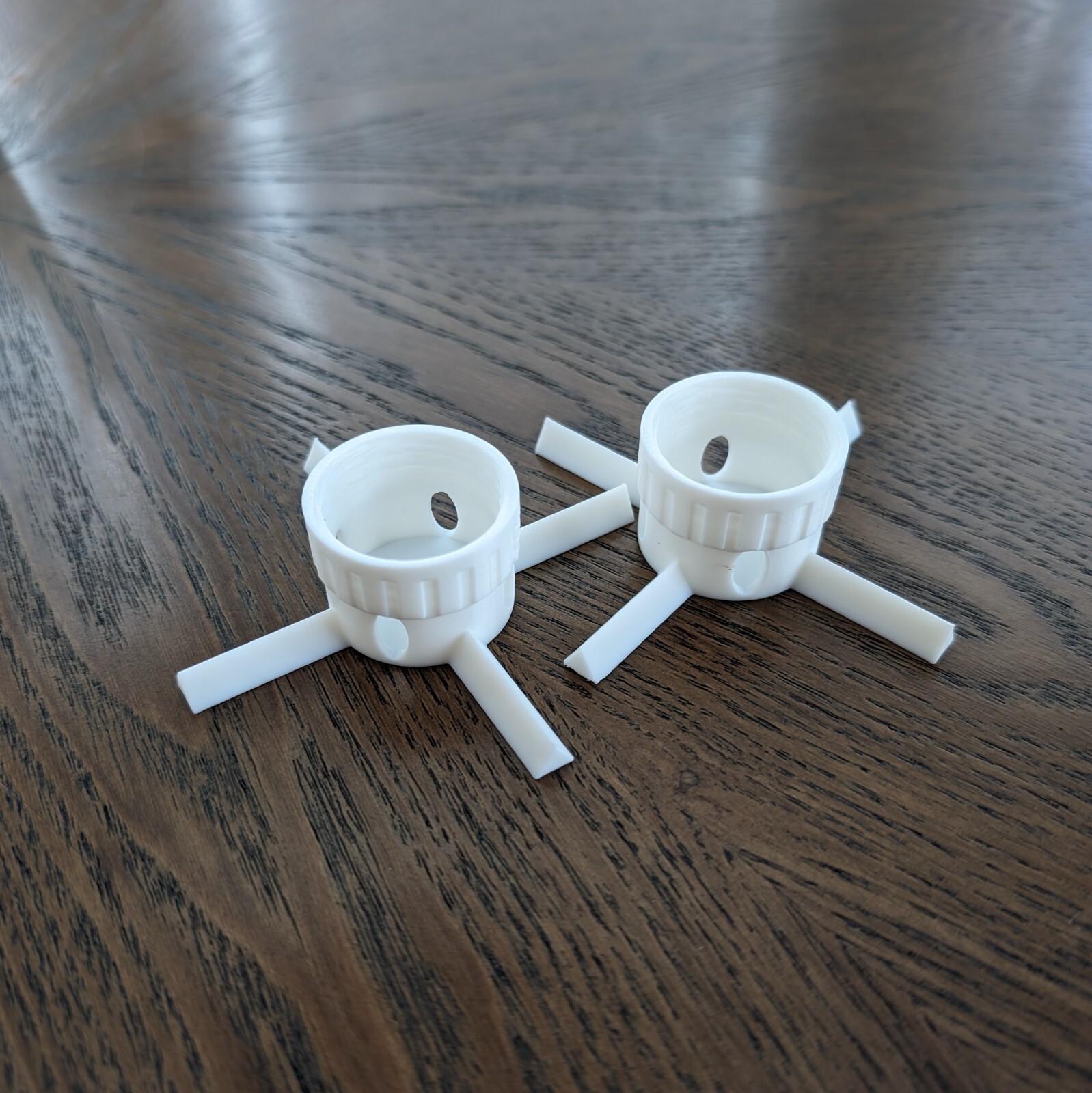 Set of soda bottle adapters for self watering microgreen grower