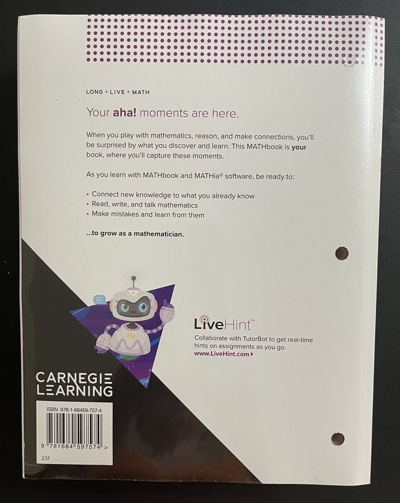 Textbook Math Solution MATHbook Algebra II 2 Student Edition Volume 1, 2 NEW