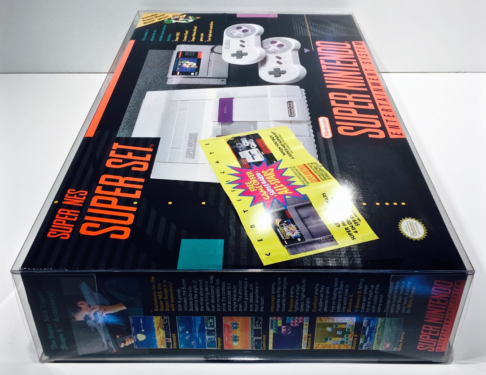 1 Console Box Protector For SNES SUPER SET Super Nintendo Display Case Boxes