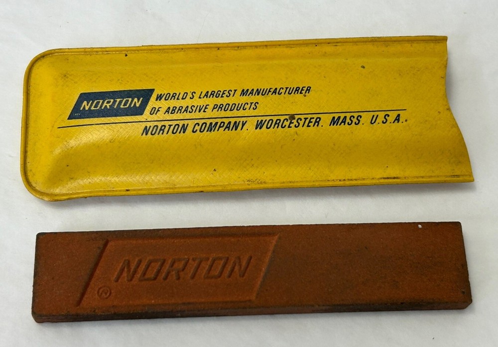 Vintage Norton Knife Blade Sharpener Sharpening Stone 4” (R8)