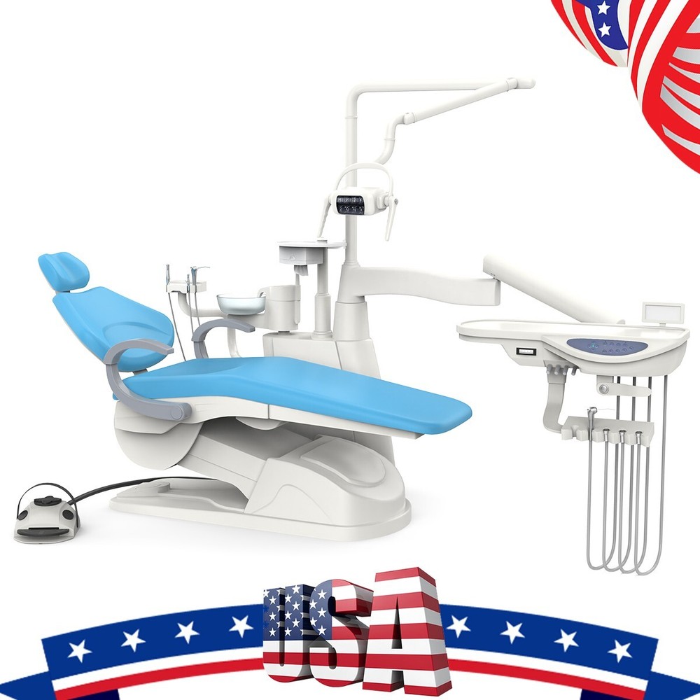 Dental Unit Chair Computer Control DC Motor Fully automatic integrated+ Stool CE