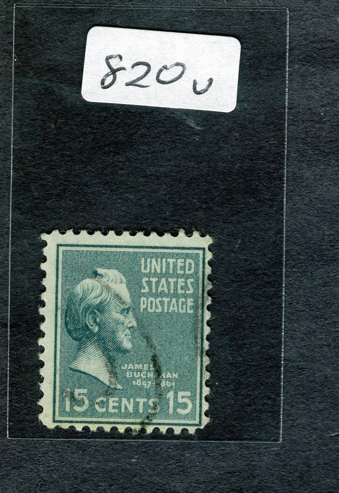 1938 Stamp #820 James Buchanan Used