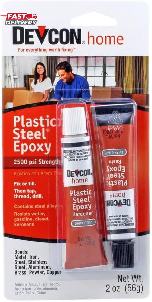Devcon 52345 Plastic Steel Epoxy - 1 Oz. 2-Part Tube