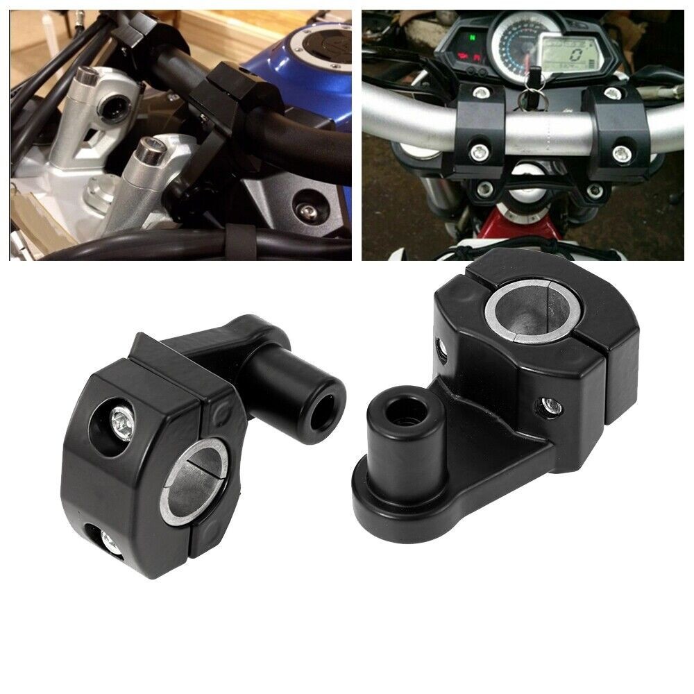 1 1/8" & 7/8" 28 & 22mm Universal HandleBar Bar Riser Mount Clamp Adapter US