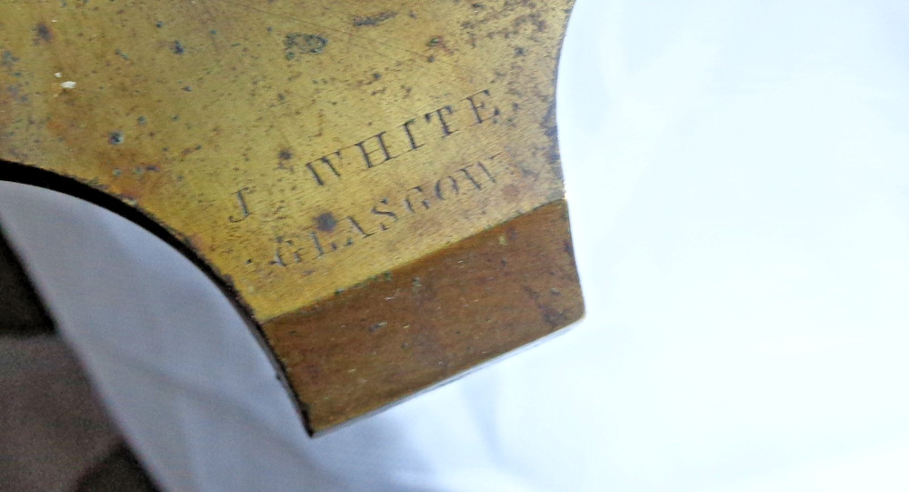 SCOTTISH VICTORIAN c1850 COMPOUND MONOCULAR BRASS MICROSCOPE JAMES WHITE GLASGOW