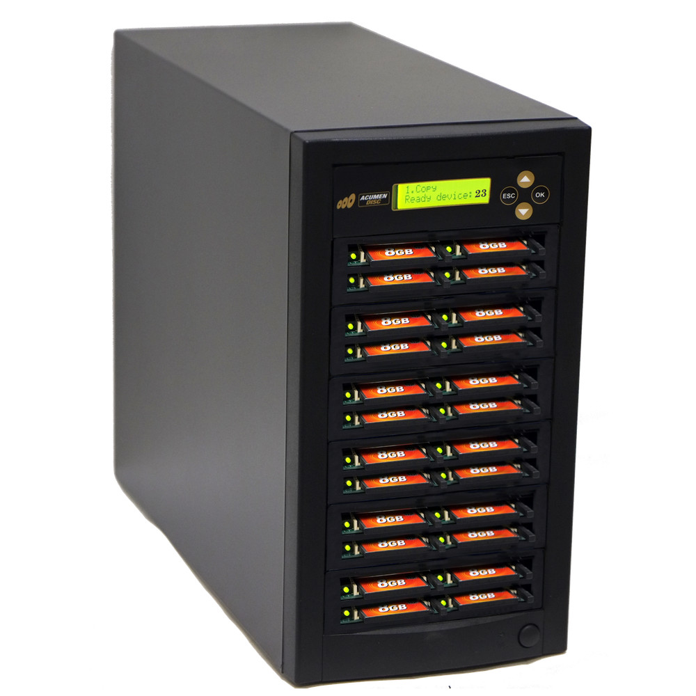 Acumen Disc 1:23 CF Card Duplicator CompactFlash Microdrive Eraser 2 YEAR WRNTY