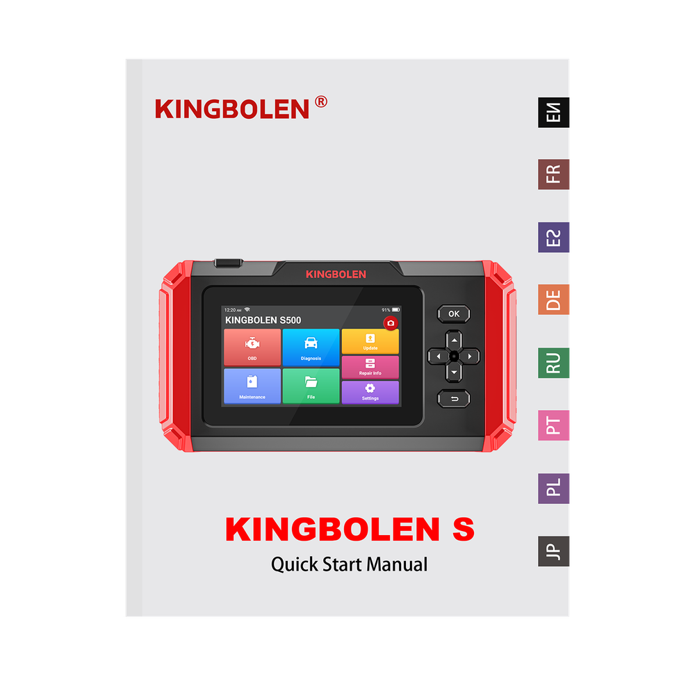 2024 Kingbolen S500 Car Diagnostic Tool OBD2 Scanner ABS SRS Code Reader AD500