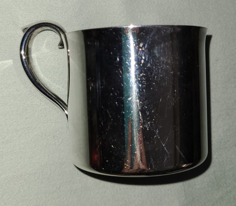 Vtg Reed & Barton silverplate baby cup / mug w handle # 865, no engraving