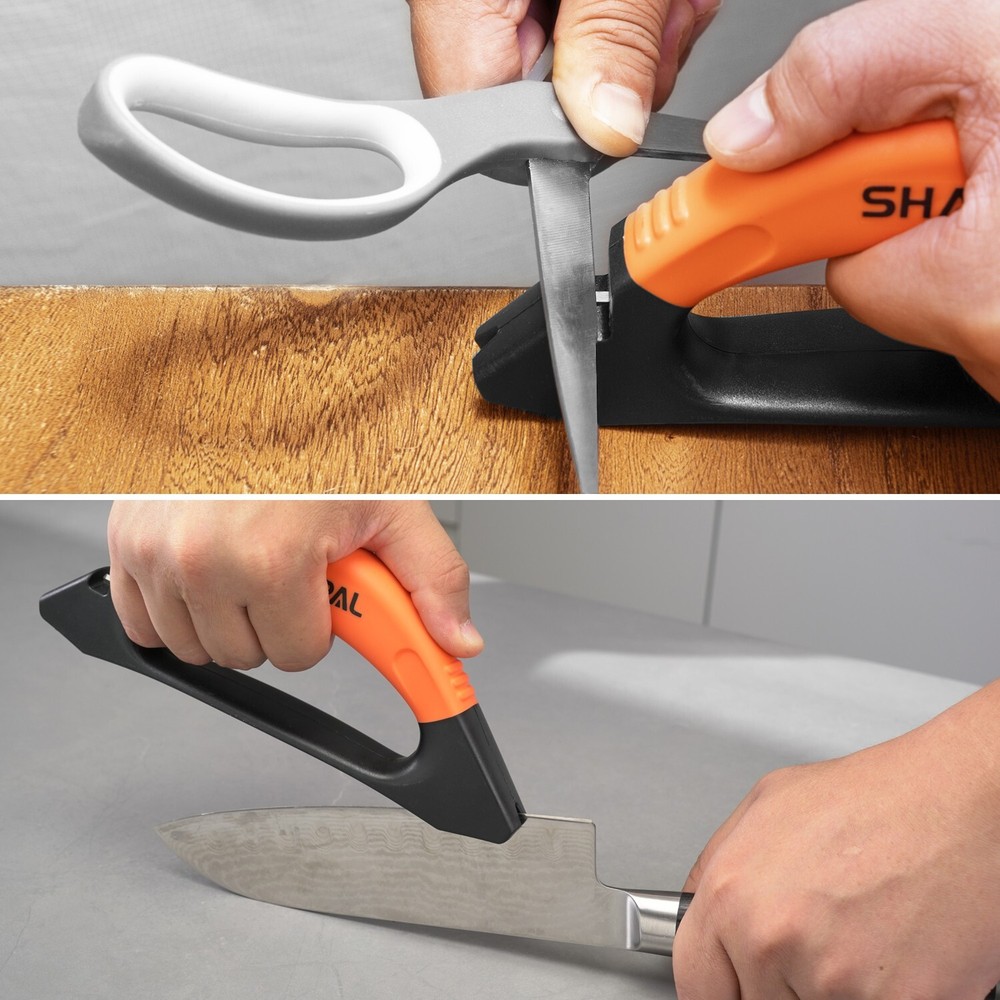 3-In-1 Knife, Axe Hatchet Machete & Scissors Sharpener Garden Tool Sharpener New