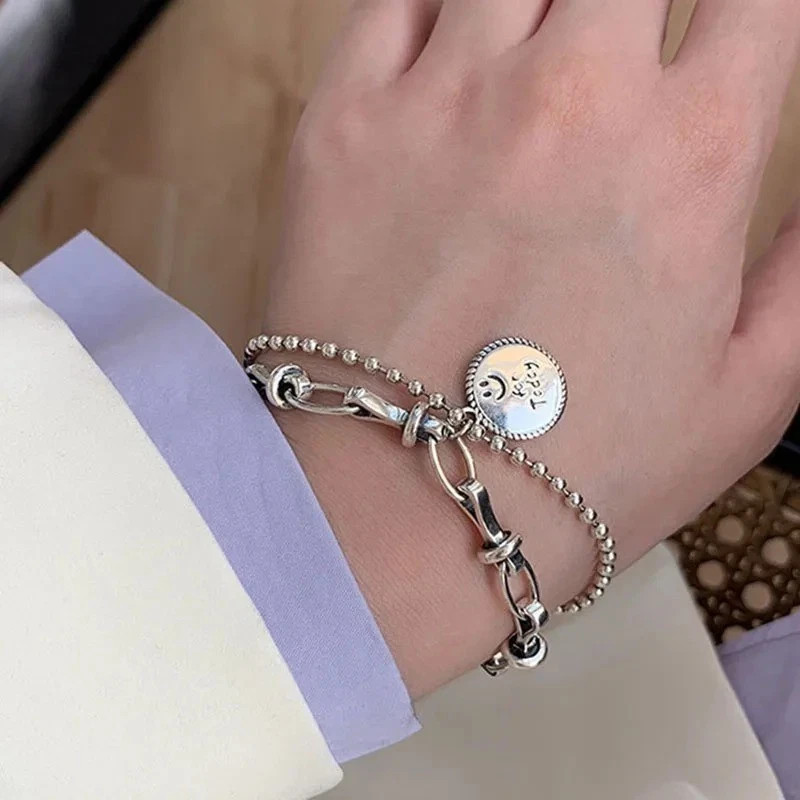 Solid 925 Sterling Silver Colour Bracelet for Women | Handmade Simple Bangle*