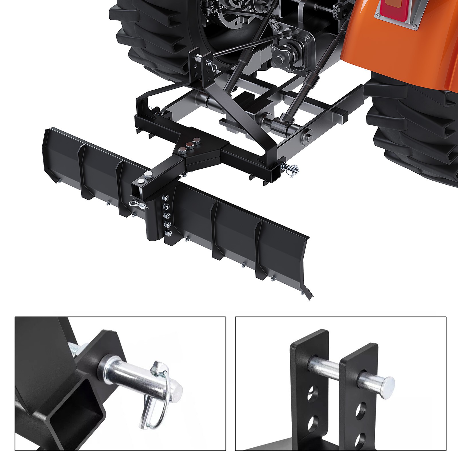 52" Width 3 Point Rear Grading Blade Scraping Blade Fit Category 0 & 1 Tractors