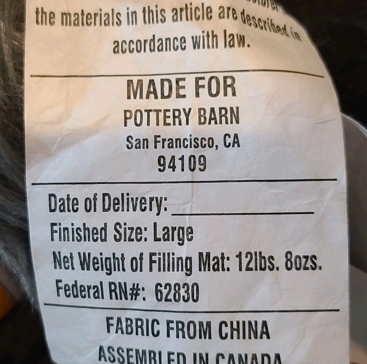 Pottery Barn large 41" beanbag slip cover: Luxe Faux Fur Nickle Gray, Faux Real