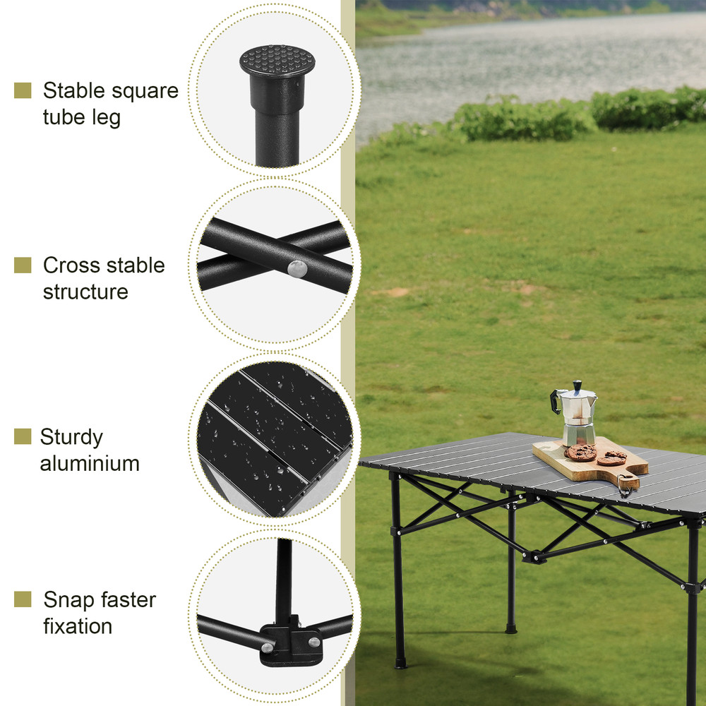 Portable Folding Camping Table, Ultralight Collapsible Table Outdoor Camp Table