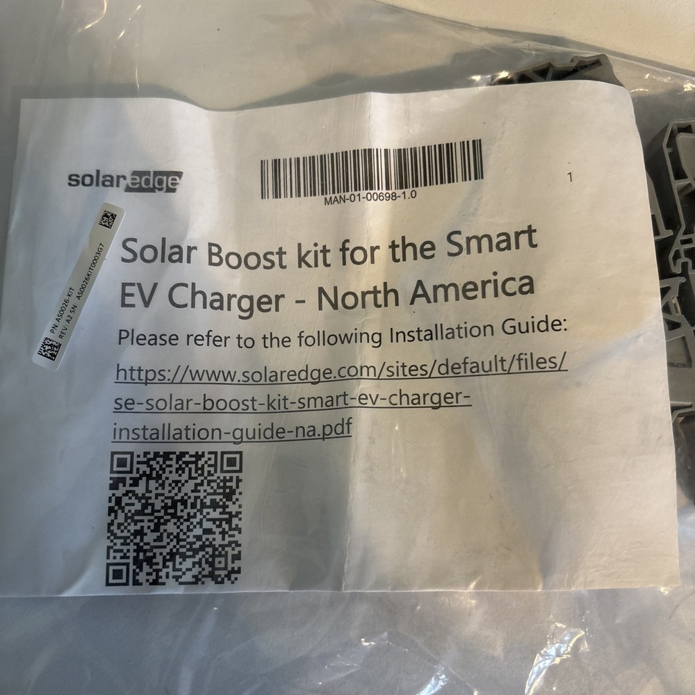 Solaredge HD-WAVE SE-EV-KIT-V3UPG-01 Charging Kit