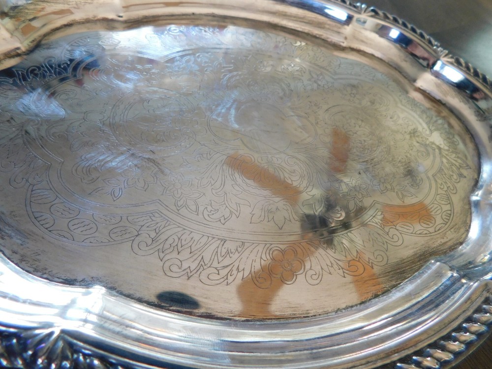 Davco Silver Tray Silver plated Vintage Unknown Pattern