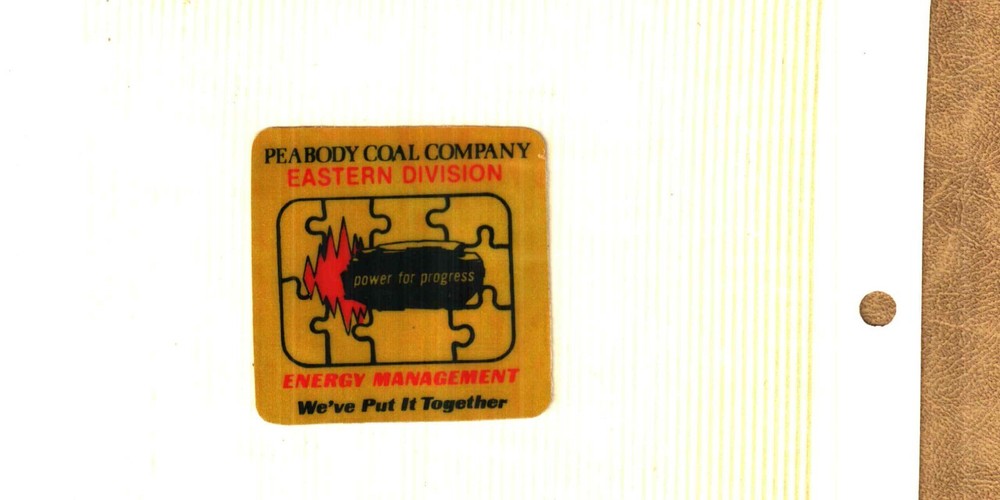 NICE PEABODY  COAL CO COAL MINING STICKER # 867