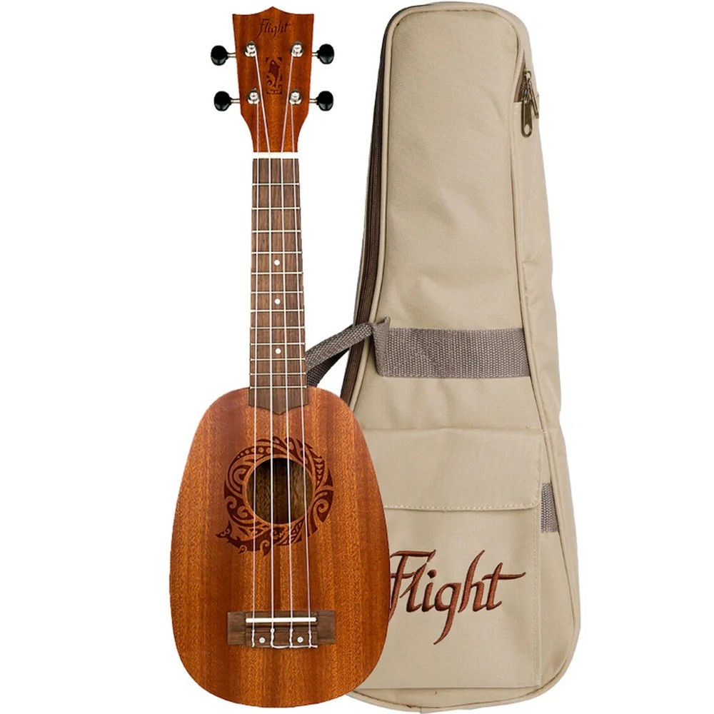 Flight, 4-String Natural Series Soprano Ukulele, Pineapple