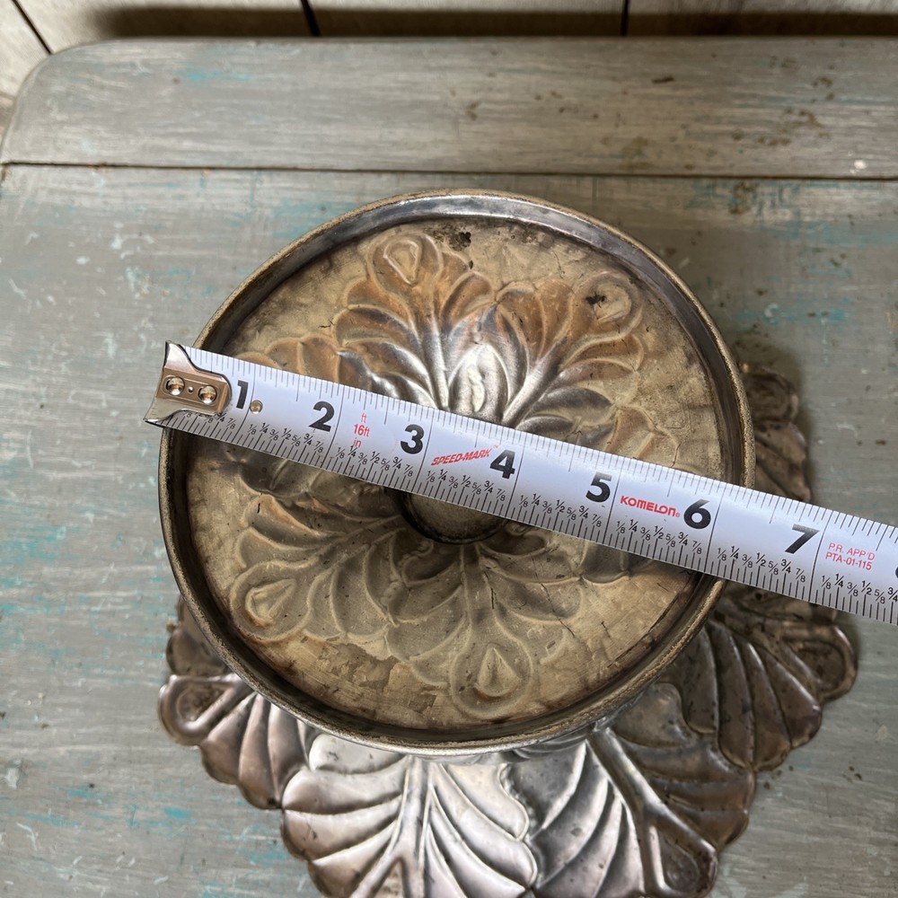Vintage Silver-plated Pedestal Dish Or Footed Bowl, Nice Patina 11.5x6”