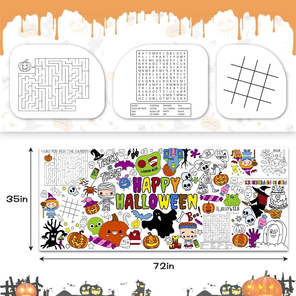 Halloween Decorations, 72" x 35" (Rectangular), Colorful
