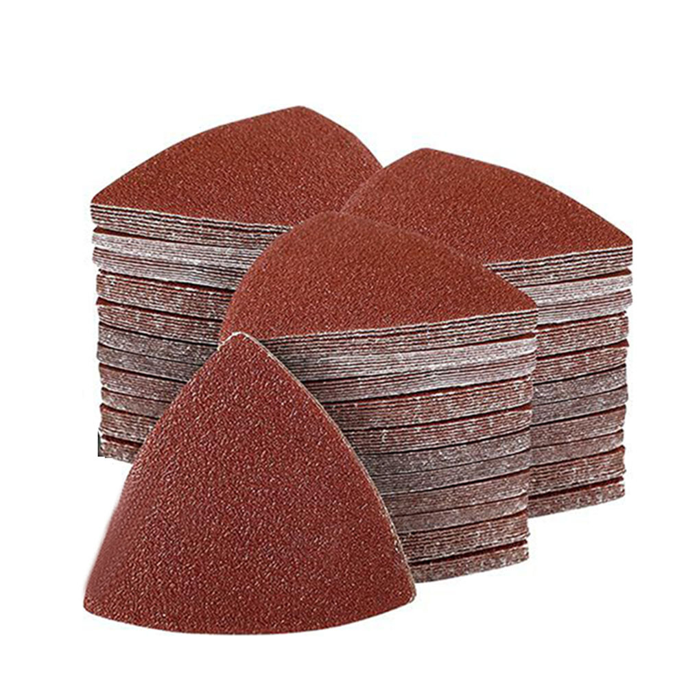 Multi Tool Triangular Sanding Pad Papers 40 60 - 200 Grit 80x80x80mm Sandpaper