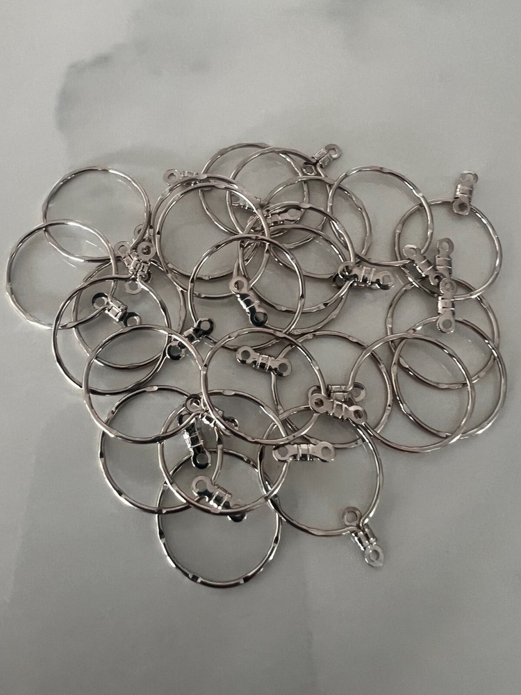 Silver earring findings lot
