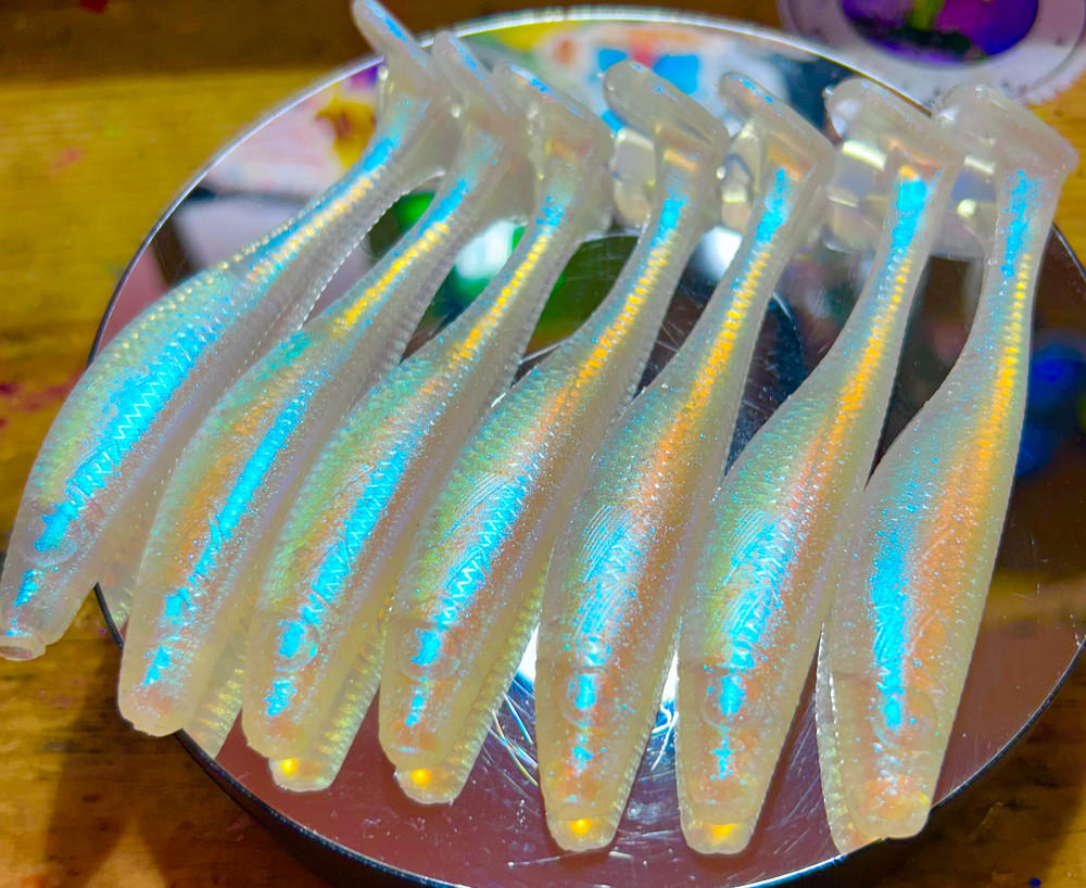 Super Saiyan Blue Color Changing 4” Paddle Tail Swimbaits | Brains Baits
