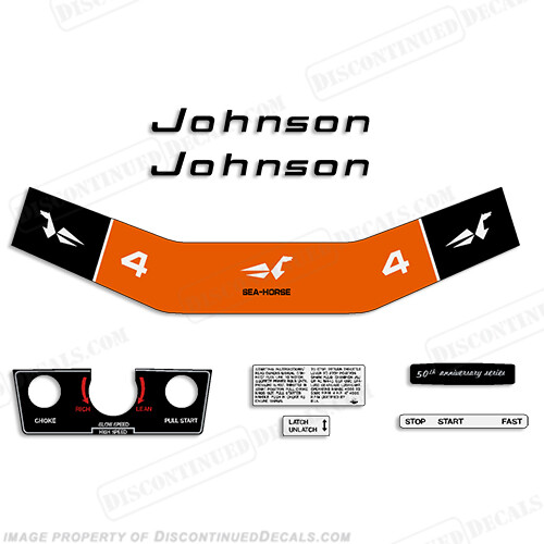 Fits Johnson 1972 4hp Decals