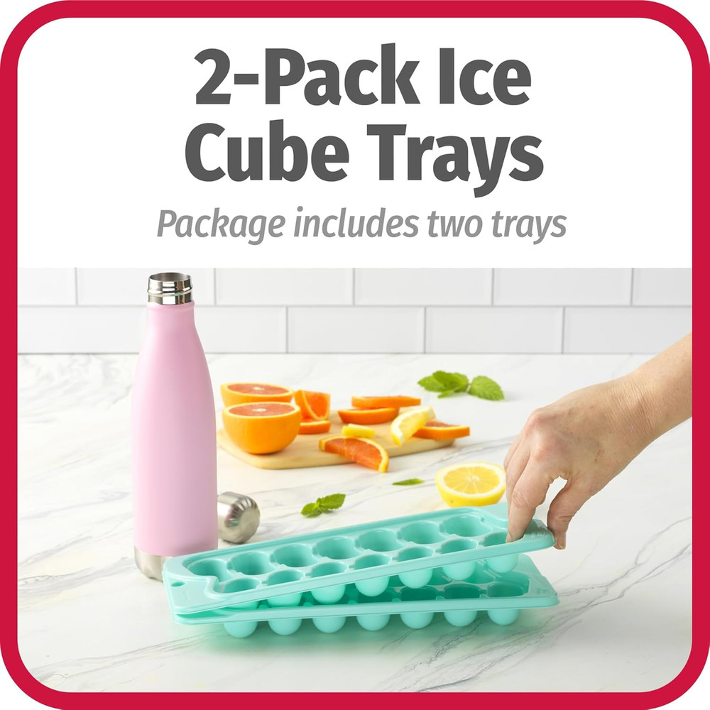 Good Cook 2-Pack Ice Cube Trays, Blue