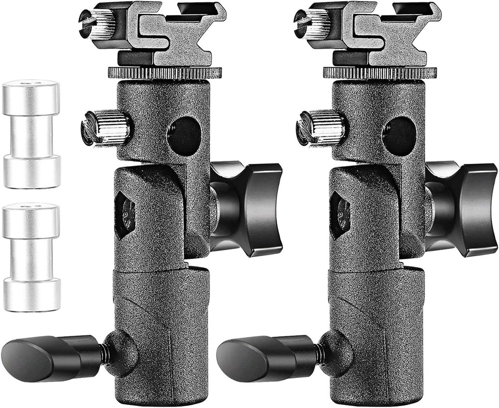 Camera Flash Speedlite Mount Swivel Light Stand with Umbrella Bracket Holder （2