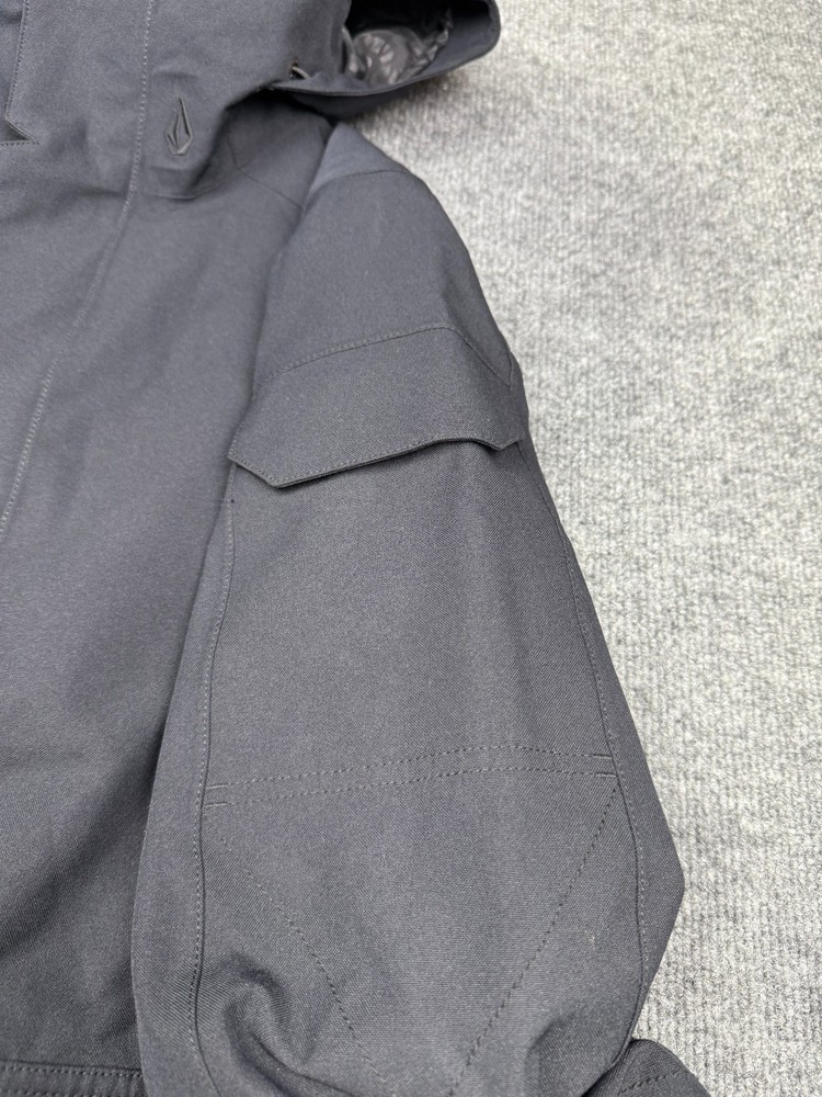 Volcom Men’s Snow Jacket Zip Tech Performance Waterproof Black Ski Coat