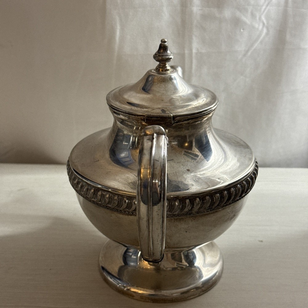 Silver On Copper Teapot