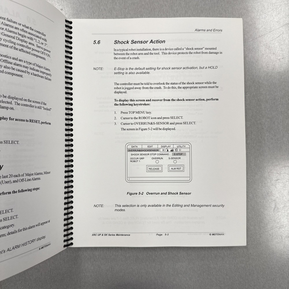 Yaskawa motoman XRC Robot Controller Maintenance Training Manual 1999
