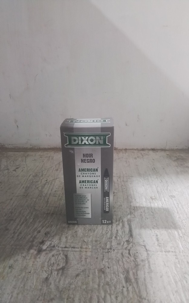 Dixon Large Marking Crayons Round Black (05005) 12 Count Box (SW51)