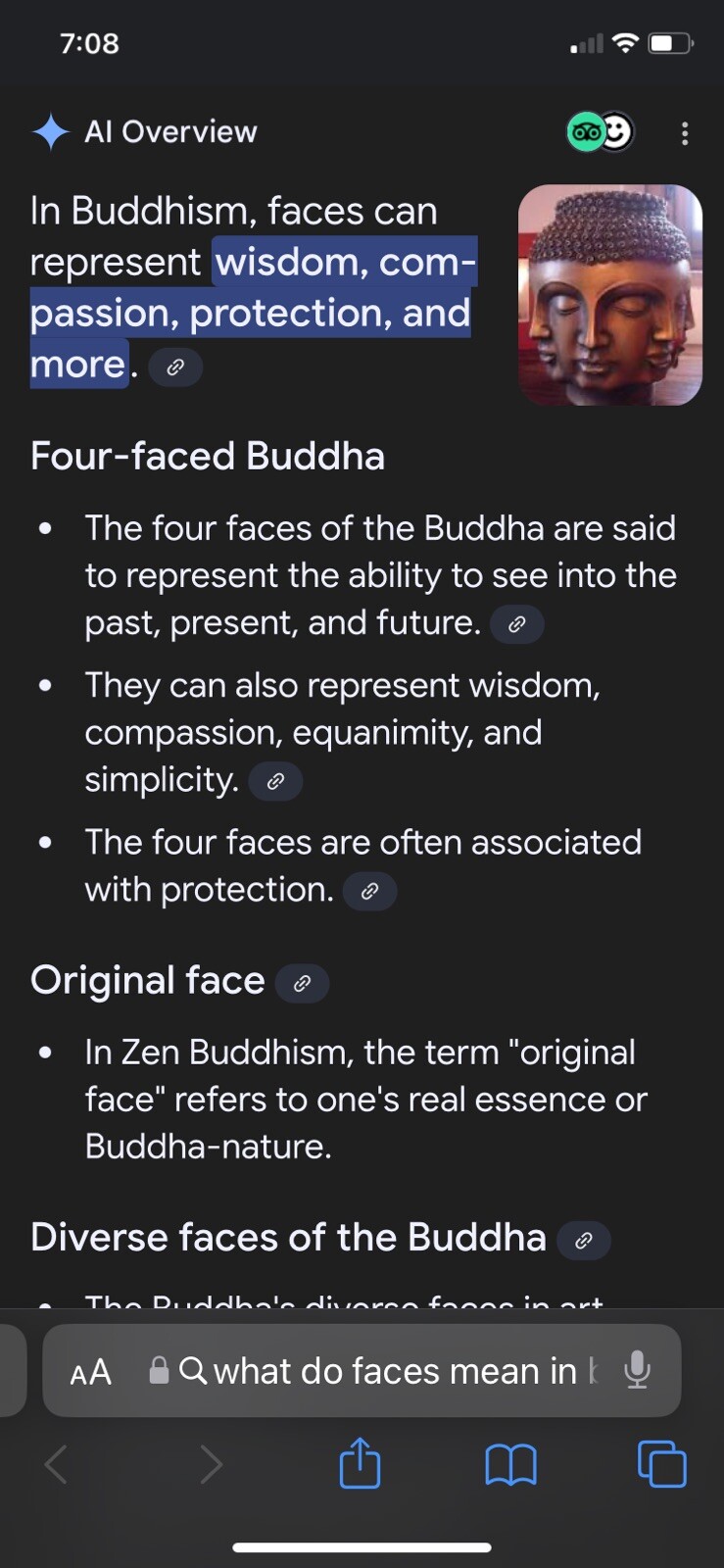 Antique BRONZE TEMPLE BELL Buddhist Tibetan Ritual Temple Bell W/ 4 Faces Handle