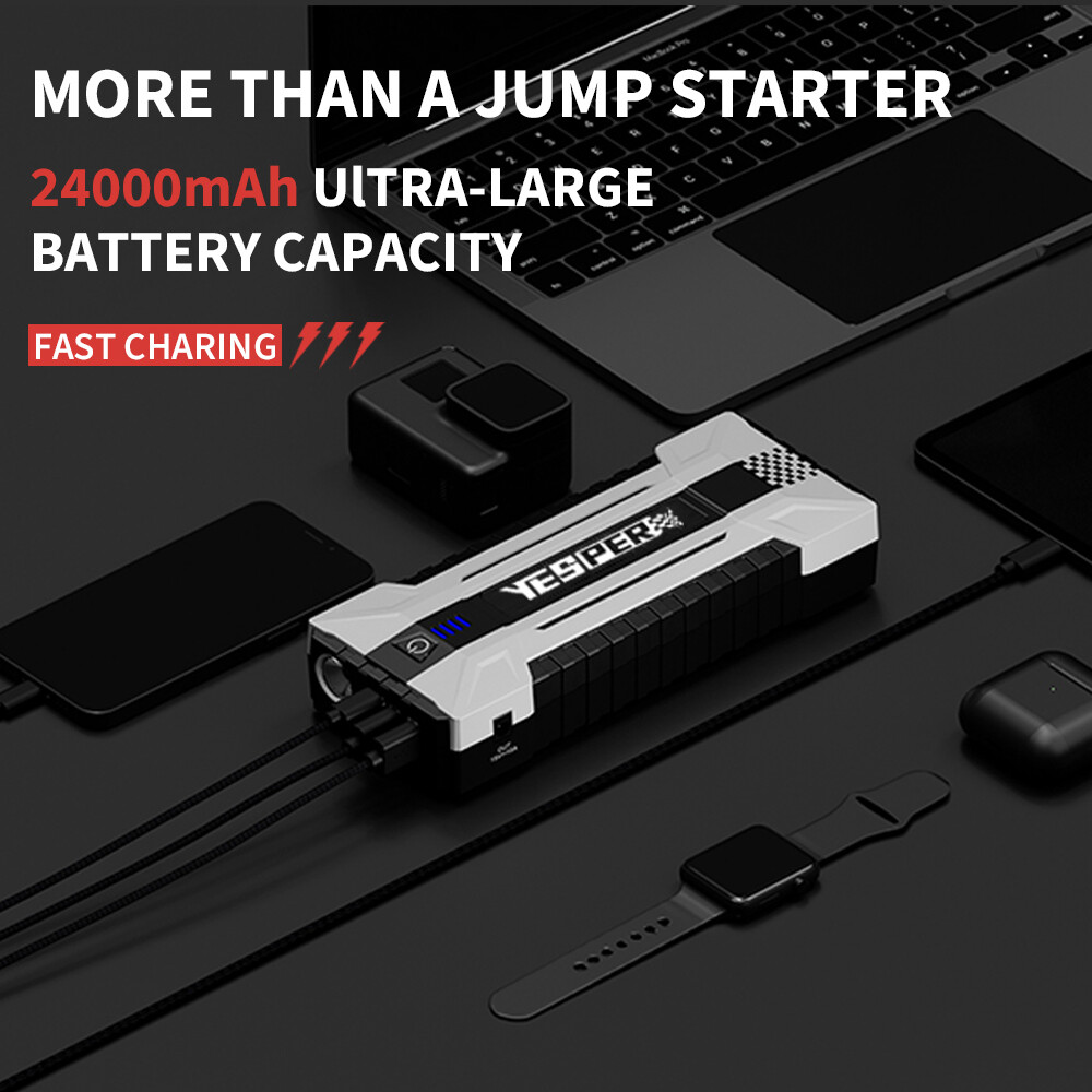 YESPER 4120A Car Jump Starter Booster Jumper Pack Power Bank Battery Charger US