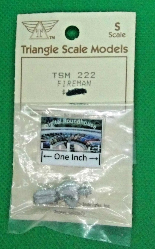Triangle Scale Models S scale #222 Fireman Leaning (Bent Left Arm)