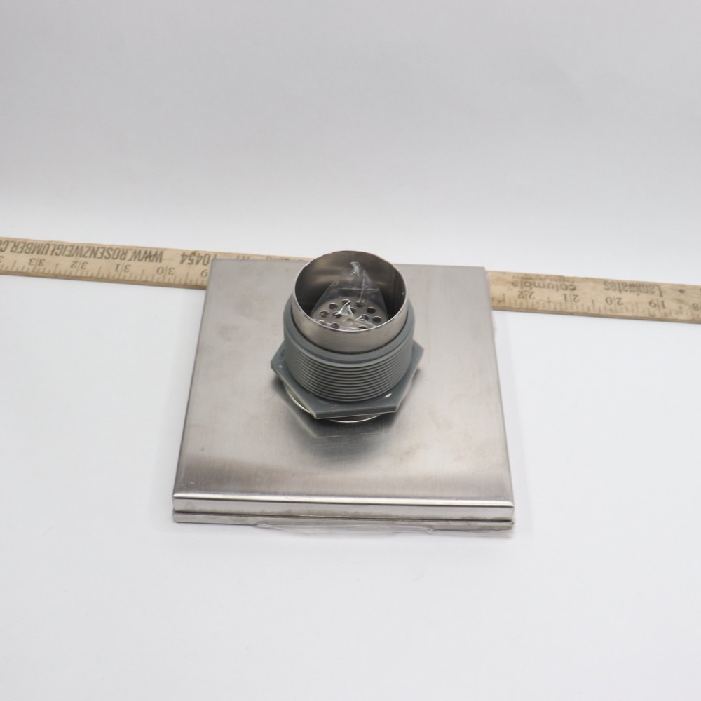 Oatey ABS Chrome Square Drain 6"