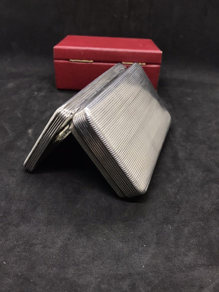 Antique 950 Solid SILVER French Cigarette Cigar Case Snuff Box Scrap 177.1 Grams