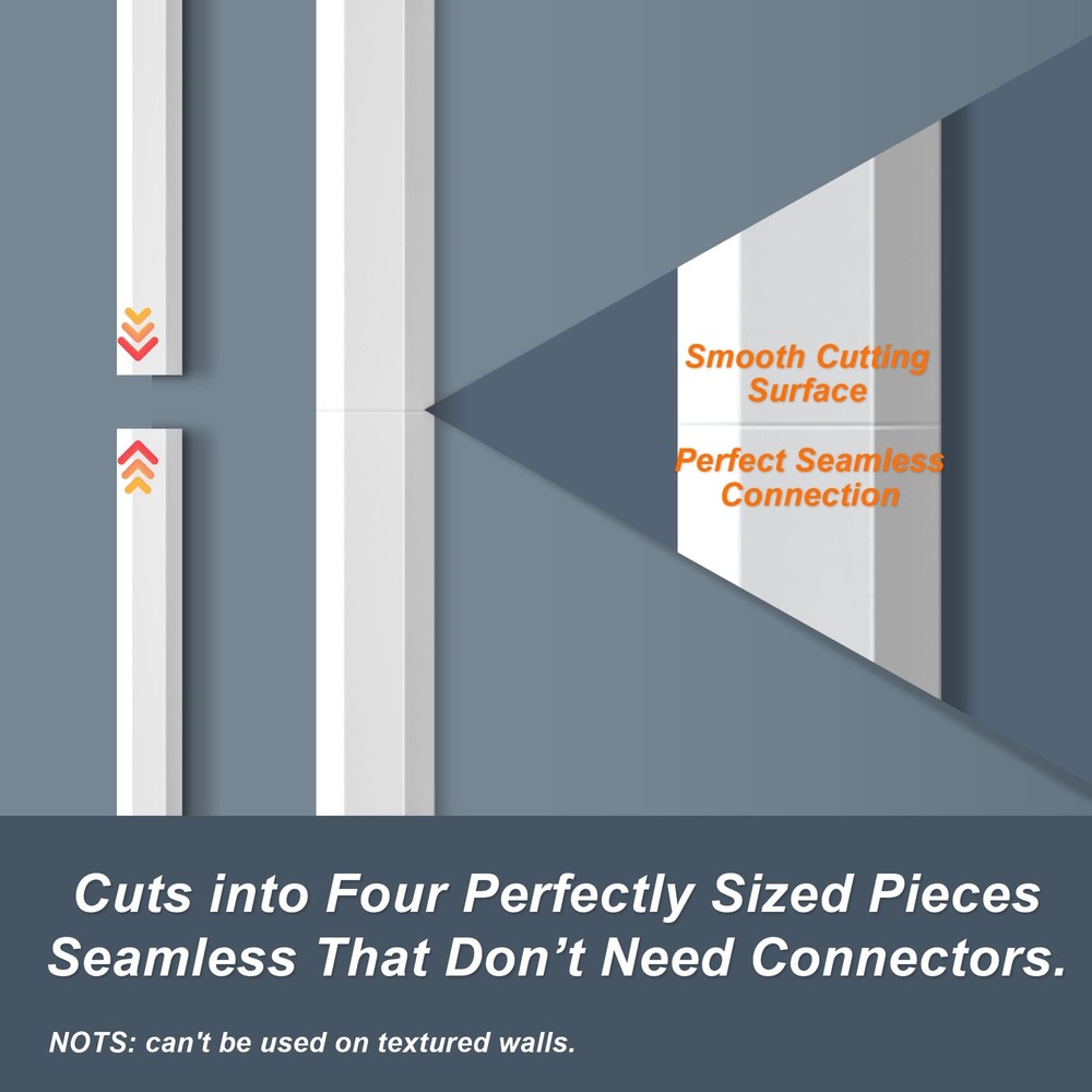 YCLYC 62.8in Cable Cover Wall, White Wire for Medium,