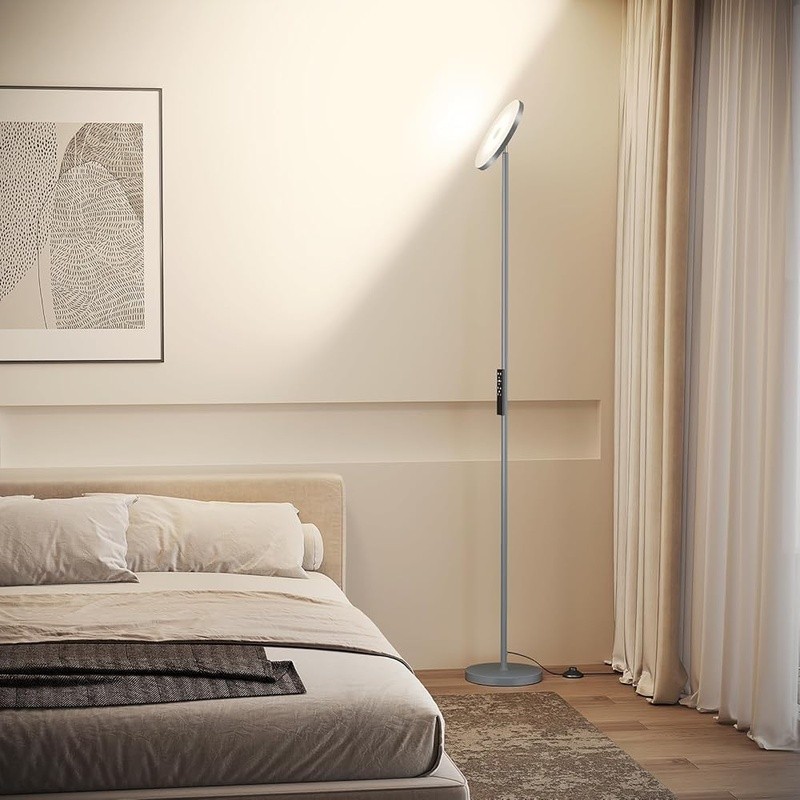 Dimmable LED Floor Lamp Remote Control 3000LM Energy Saving Rotatable Head New