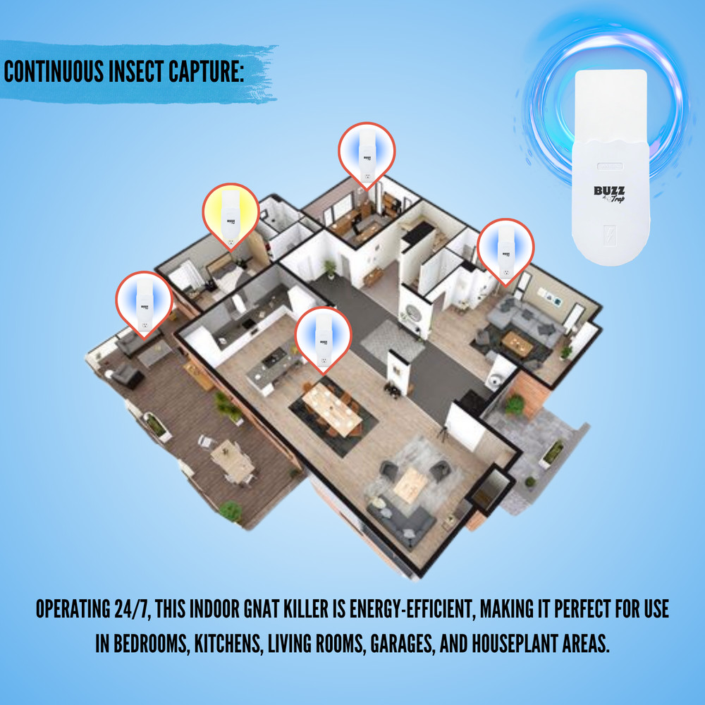 Flying Insect Trap, Indoor Fly Trap, Fruit Fly Traps, (2 Device + 16 REFILLS)