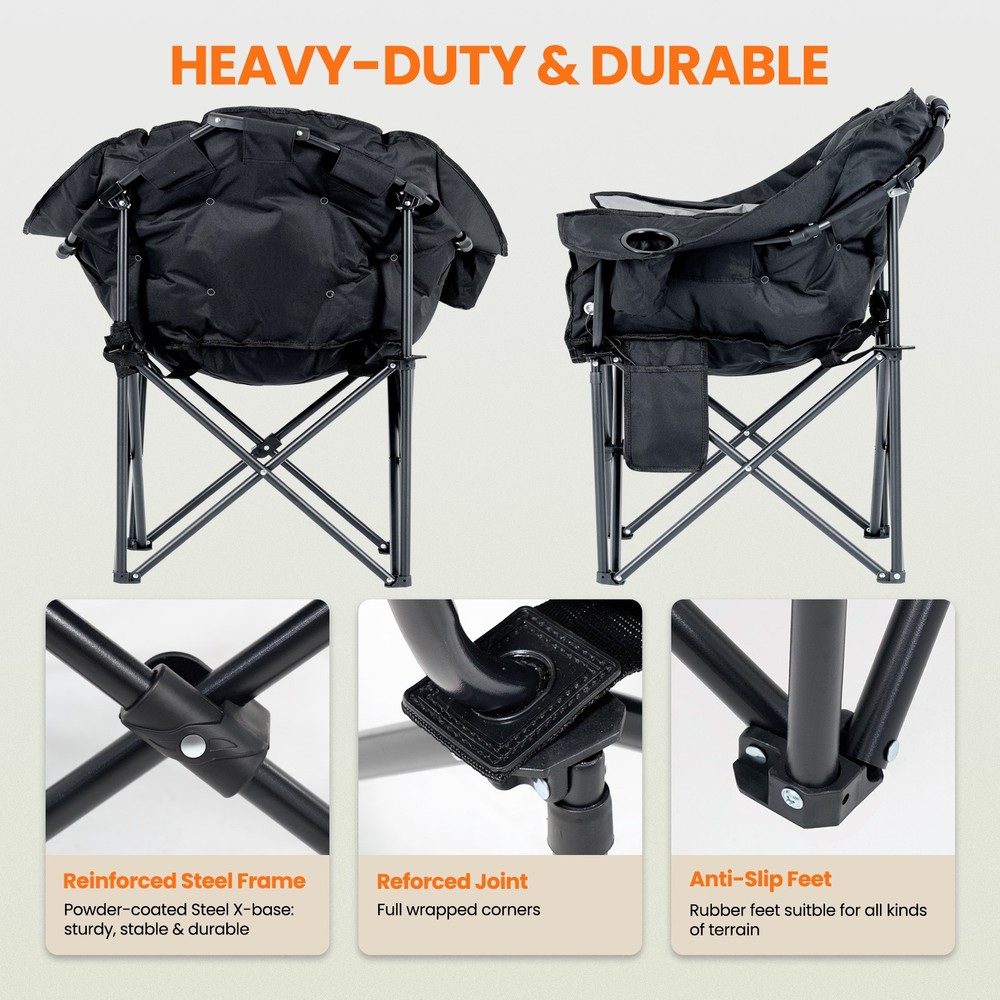 XL Camping Chair with Heating - 3 Modes & Massage Function