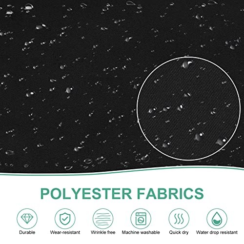 Jubatus 2 Pack 3 Pockets Adjustable Bib Apron Chef Kitchen Polyester Black