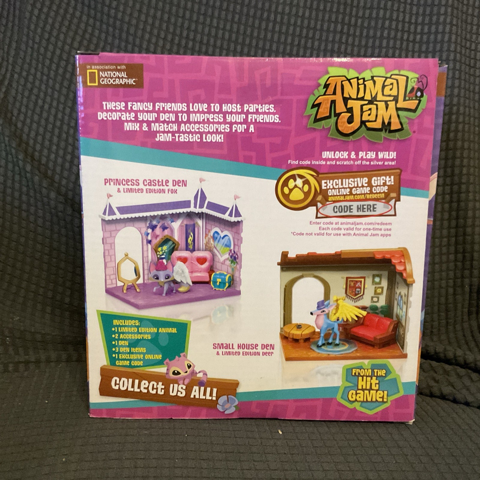 Crystal Palace Den Playset NatGeo Animal Jam Exclusive Arctic Fox, Quick Ship