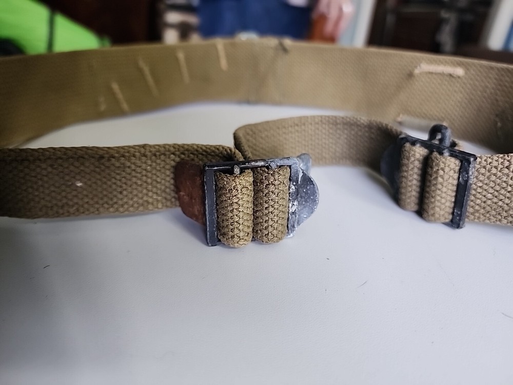 Vintage Military OD Green Canvas Strap 40”