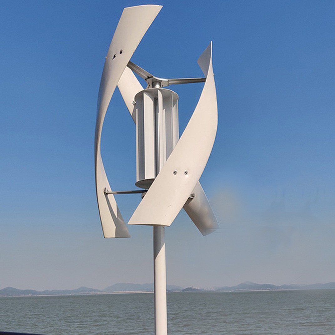 Vertical Axis Wind Turbine Generator 3000W Power Windmill MPPT Controller 48V DC